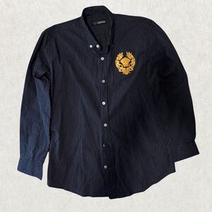 Versace men's long-sleeve button-down shirt. Sz L
